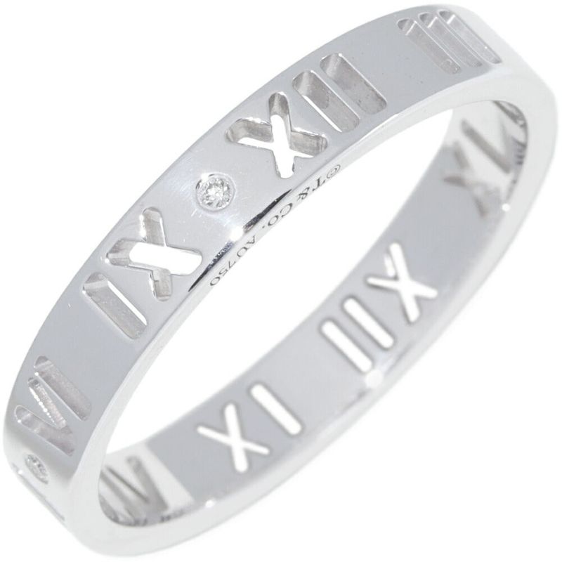 Tiffany  Co K18wg Diamond Ring 16